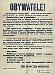 Odezwa z dnia 1.09.1939 Obozu Zjednoczenia Narodowego "Nasz wrg odwieczny dny, zawsze..."