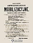 Dodatkowe obwieszczenie mobilizacyjne -powoanie do czynnej suby wojskowej z dnia 3.09.1939 