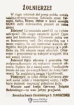 onierze! - ulotka propagandowa podpisana przez dowdc frontu ukraiskiego S. Timoszenk. 