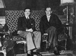 Józef Beck (1894-1944) i Anthony Eden (1897-1977) minister spraw zagranicznych Wielkiej Brytanii w latach 1936-1938.