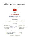 Dyplom "Wyrnienie dla najlepszej strony 2010 " przyznane przez Internautw w gosowaniu. 