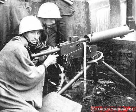 Ckm 7,92mm wz. 30 podczas Powstania Warszawskiego.