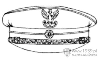 Czapka oficerska wz. 1917, tzw. maciejówka. Widoczny orzełek i rozetka. Czapka oficerska wz. 1917, tzw. maciejówka. Widoczny orzełek i rozetka.