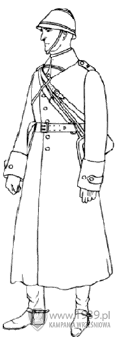 Oficer w zimowym ubiorze polowym wz. 1919.