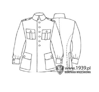 Rys. Bluza letnia, oficerska wz. 1926