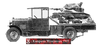 Ciężarówka Ursus typ A służąca do transportu tankietek